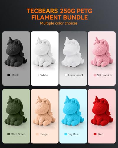 Image of TECBEARS PETG Filament 1.75, 2kg Bundle, Multi T2506