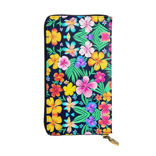 Pochette longue à fleurs colorées pour ranger toutes vos cartes sans déformer votre sac