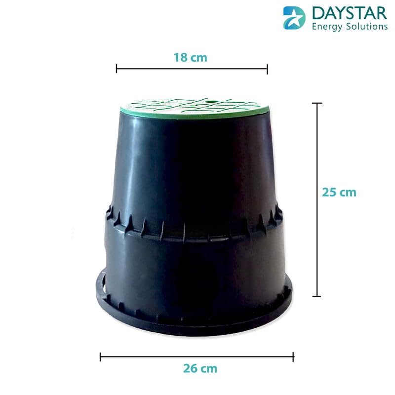 Daystar Lightning Earth Inspection Pit Chamber UV Stable Polymer Material Round Type