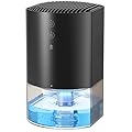 AROEVE Deumidificatоre Casa 990ml, Deumidificatоre Portatile e Silenzioso per Camera da Letto con Luce a 7 Colori, Spegnimento Automatico, Protezione dallo Sbrinamento, Deumidificatоre per Uso 24H
