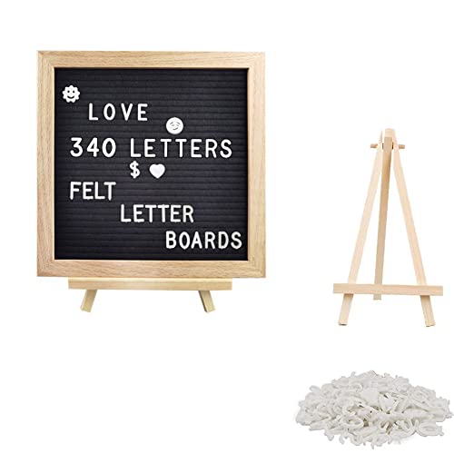 WZLL.SLSP Felt Letter Message Board 340 Letters,Letter Board Sign With Stand, 10X10 Inch for Baby & Pregnancy Announcement Sign,for Party Home Decor