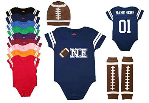 Personalized First Birthday Football Uniform Jersey | Bodysuit Outfit Set ONE2