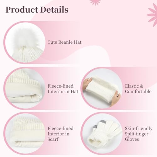 Kid’S Winter Hat, Scarf, And Gloves Set With Fleece Lining, Cozy Thermal Gear For 5-12 Year Olds2