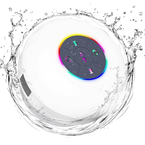 Luzsco Bluetooth Shower Speaker with LED – Portable Wireless Mini