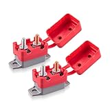 2 PCS DC 12V - 24V 30Amp Automatic Reset Circuit Breaker for Car, ATV, RV, Ship, Battery Chargers and More（with Cover）