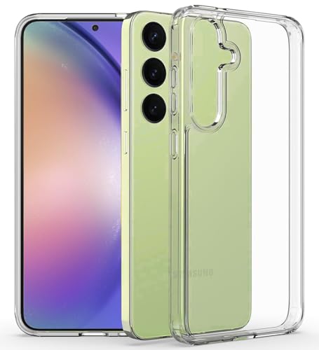 Image of KAPAVER Hybrid Shockproof Back Cover Case Compatible with Samsung Galaxy A54 (PC+TPU) (Clear)