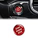 ramuel Compatible with Carbon Fiber Interior Engine Lgnition Start Stop Button Panel Trim Car Accessories for Jeep Grand Cherokee 2014 2015 2016 2017 2018 2019 2020 2021 1PCS Red