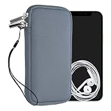 kwmobile Housse Universelle Smartphone - Pochette de Protection 17,2 x 8,4 cm pour téléphone Portable XL - 6,7/6,8' en néoprène Bleu-Gris