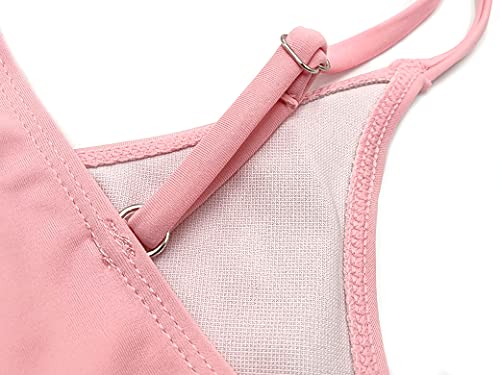 Image of SHEKINI Girls Floral Print Knot Adjustable Bikini Sets Crossback Two Piece Bathing Suit