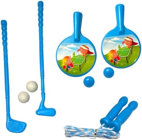 Kit Esportes Infantil 3 em 1, Mini Golf, Ping Pong e Pula Corda, ...
