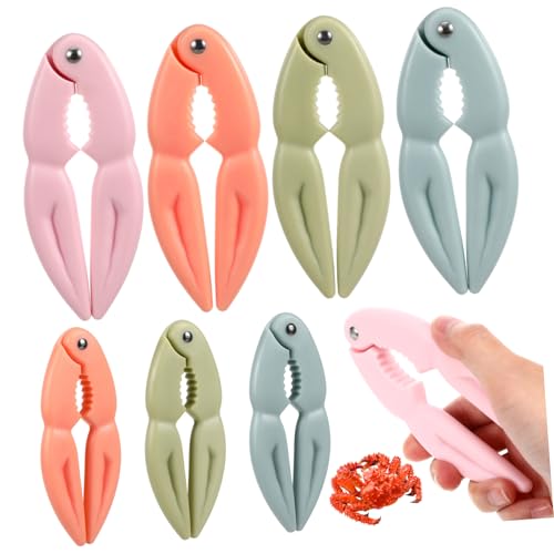 PRETYZOOM 8 Pièces Pince à Outils de Craquelin Ergonomiques Colorés pour Jambes de Homards Accessoires de Cuisine pour Repas de Fruits