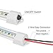Rifachua Car 12V Interior LED Light Bar 48 LEDs Strip Lights with Switch and Magnets 6500K White Light for Car Van RV Cabinet Showcase Indoor Room Home 4 PCS Extendable