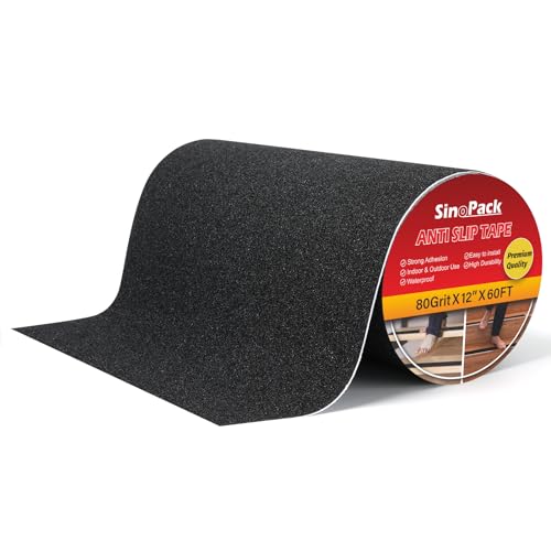 12" Anti Slip Tape, Black Non Slip Ramp for Outdoor 12Inch x 60FT...