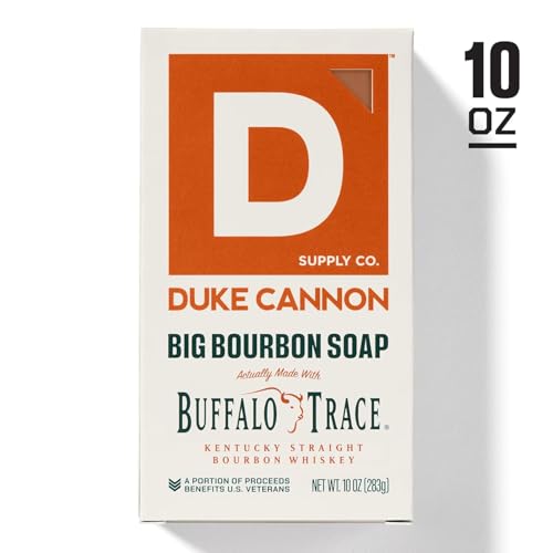 Image of Duke Cannon Supply Co. Extra Large Bar Soap - Men's Natural Bar Soap With A Masculine Scent - Big American Bourbon USA-Made Soap - All Skin Types - Hydrating Big Brick of Soap - Bourbon,10 oz