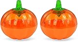 ASPECTEK Trampa para Avispas,Moscas para Uso en Interiores, Atrapamoscas para áreas de Preparación de Alimentos, Forma de Calabaza, Paquete de 2, Naranja