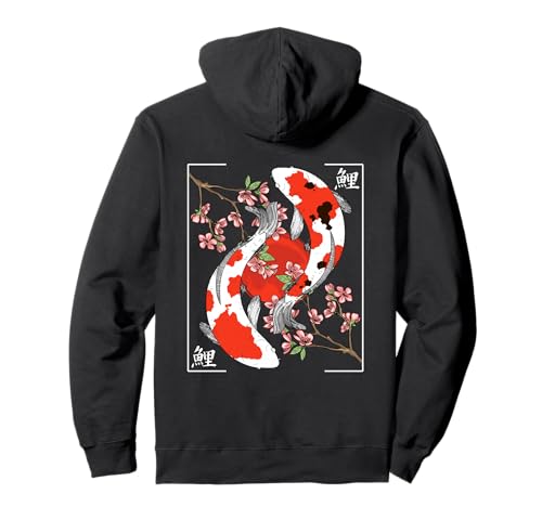 Japanese Koi Carp Fish Cherry Blossom Nishikigoi Men Women Pullover Hoodie