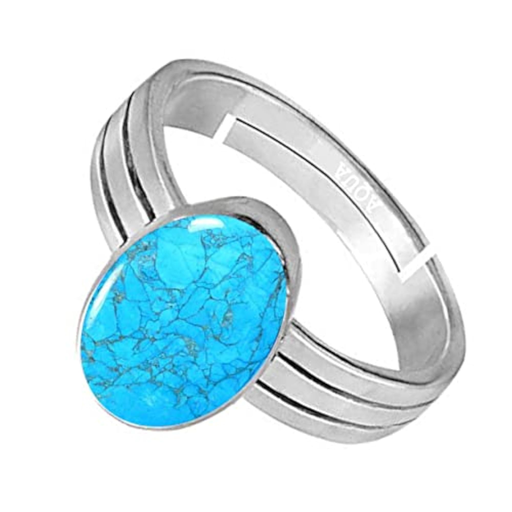 Women's 925 Sterling Silver Adjustable Turquoise Ring, Astrological Gemstone