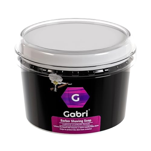 Gabri Professional Shaving Soap 140 g for Sensitive Skin - Traditional Shaving Soap for Mens Grooming Natural Palm Formula Barber and Home Use 140 g