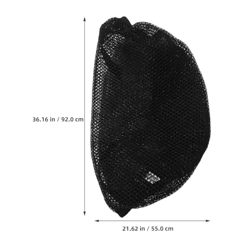 Funda de asiento para moto de malla protectora negra transpirable universal 2