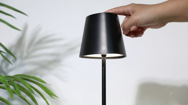 HMAKGG Lampe de Table LED Ronde Sans Fil, USB Rechargeable Dimmable 3000K-6000K Avec Télécommande, IP45 éTanche, Batterie 1500mAh Pour Intérieur Exterieur