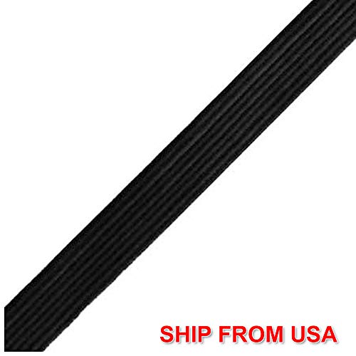Trim 3/4" (18mm) Elastic Stretch Flat Band, Mask Band by 5-Yards, SP-2715 (Black) - Thumbnail 2