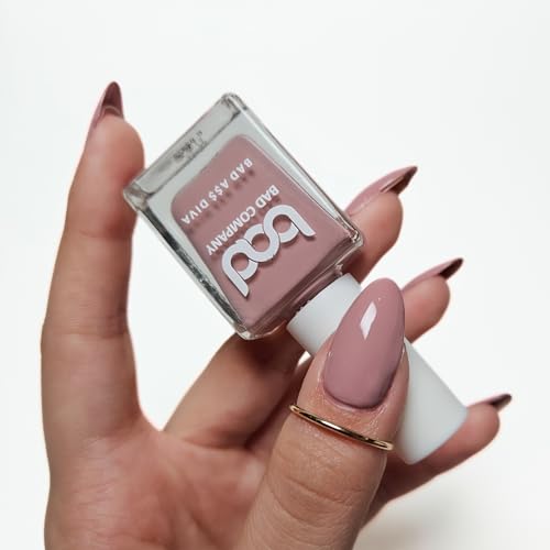 BAD COMPANY Nude Nail Polish 10ml, No Toxin Nail Lacquer, Long Lasting, Chip Resistant, Vegan, Quick Dry & Cruelty-Free Glossy Nail Paint - Never... - Image 7