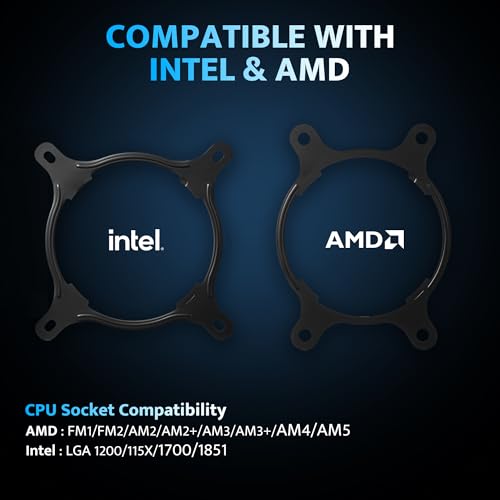 darkFlash DN360A AIO CPU Liquid Cooler, High-Performance Pump, ARGB Sync, PWM Fans, with Customizable darkFlash Logo Display, Compatible with Intel 1851/1700, AMD AM4/AM5 (White, 360mm AIO) - Image 7