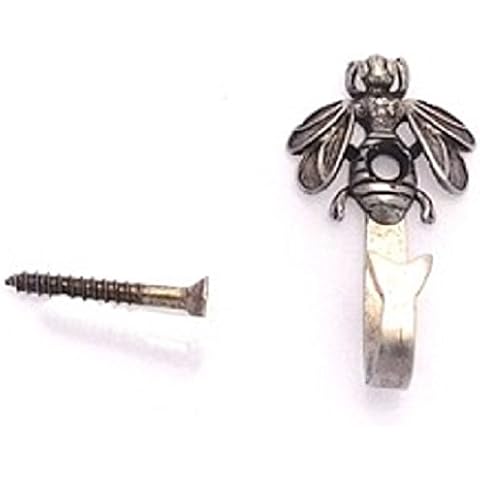 NORMA JEAN DESIGNS, LLC Bee Decorative Hook, Antique Silver Cover