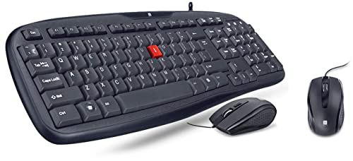 Image of iBall Wintop Soft Key Keyboard and Mouse Combo with Water Resistant Design, Black & iBall Style 63 Optical Mouse (Black)