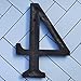 BetLight Cast Iron House Numbers-5 Inch Rustic Address Number- Solid & Heavy Duty/Easy Install with Matching Screws-Number 4