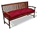 Lovemorebuy Cojín grueso para banco de 2 a 3 plazas para muebles de patio de interior y exterior (130 x 50 cm x 8 cm), color rojo