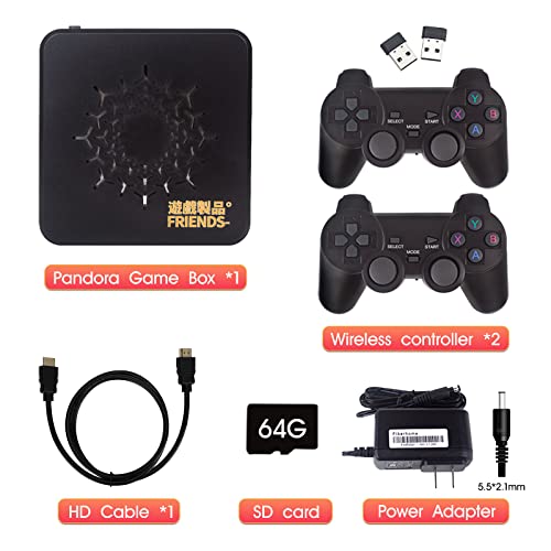 Retro-Game-Console-con-10000-Juegos-Precargado-Funcion-WiFi-Agregar-Mas-Juegos-Consola-Retro-con-Dos-Mandos-Inalambricos-De-24G-Salida-de-TVproyectorMonitor-HDMI