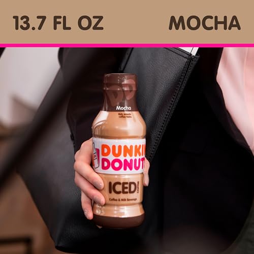 Dunkin' Mocha Iced Coffee Bottle, 13.7 fl oz, 12 Pack - image 6