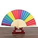 Fan tańca,Wentylatory ręczne dla kobiet składane - Kolorowy wentylator do tańca w stylu chińskim, dobry wentylator pomocniczy do chłodzenia na festiwal muzyczny impreza taneczna prezent Sanzh