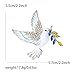 Fashionable Peace Dove Brooch for Women Ukrainian Blue and Yellow Wheat Ear Brooch Patriotic Pin Olive Branch Pin