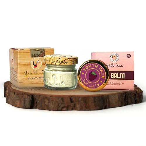 Youthface Face Cream & Lip Balm Combo | For Dark Spots, Skin Hydration, Brightening & Soft Lips | Suitable for Men & Women