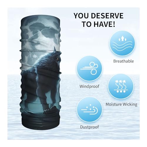 Full Moon Werewolf night Dark Neck Gaiter Face Cover Scarf Balaclava Bandana para Mujeres Hombres Bufanda Mascarilla para Motociclismo Ciclismo Ski Fiesta miniatura 5