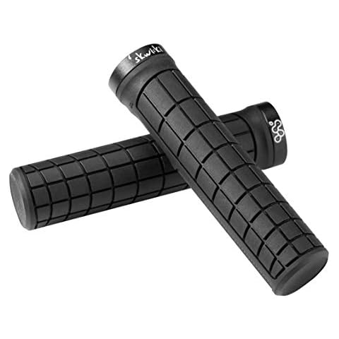 Skwiki Mountain Bike Handlebar Grips, Lock-on Bike, Anti-Slip, Includes 2pcs locktite Bolt. Extra clamp. Comfortable Compound (MTB Comfy) Cover