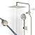 Rain Shower Head with Handheld Head High Pressure 10" Large Rainfall Showerhead+7-Spray Handheld Head Combo, 11" Shower Extension Arm, 71" Hose, 3 Settings Diverter, Brushed Nickel