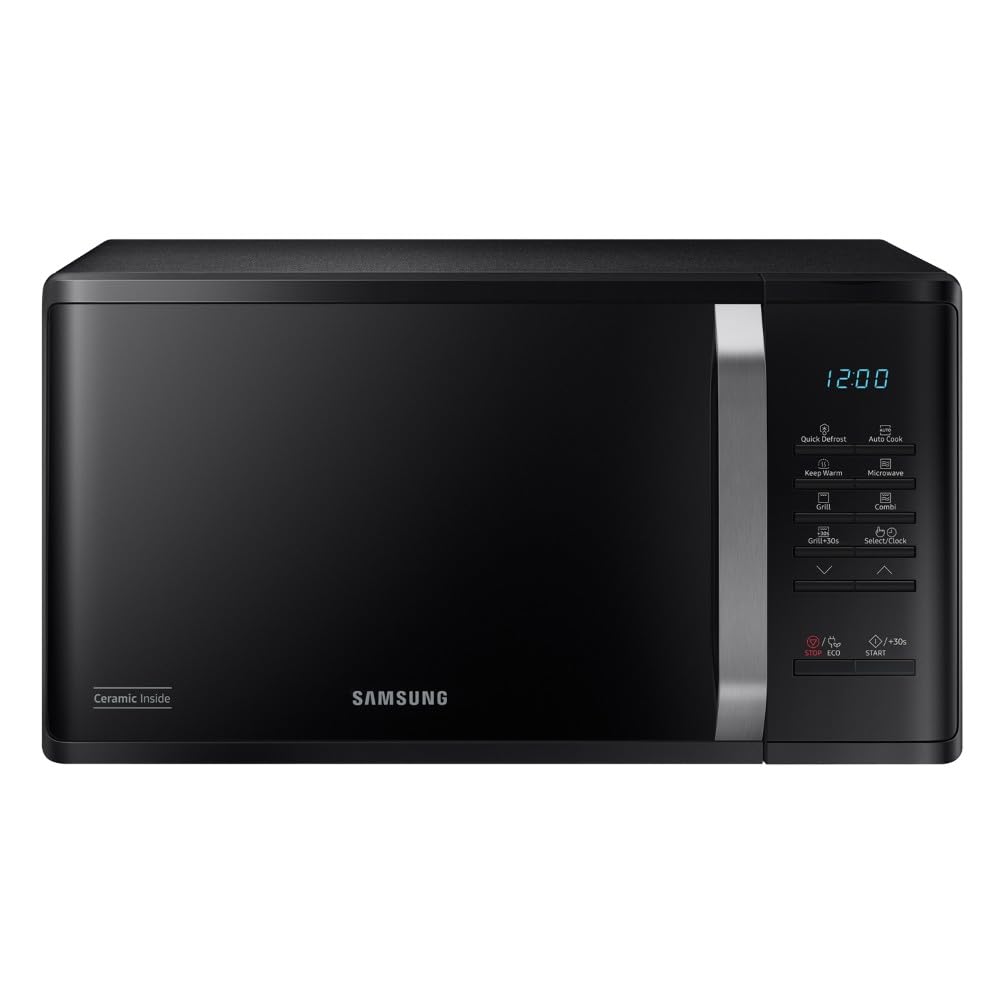 Samsung Forno a Microonde Grill Cottura Croccante MG23K3523CKE1 con Piatto Doratore incluso, Programmi Automatici, Quick Defrost, Capacità: 23L, Colore: Nero, LxAxP: 48,9 x 27,5 x 39,2 cm