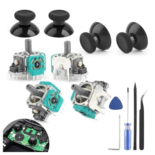 para Xbox One S/One X Joystick Analógico para Xbox One Joystick Reemplazo de Sensor One X/S Thumbstick Controlador Accesorios con Herramientas(4 Pcs)
