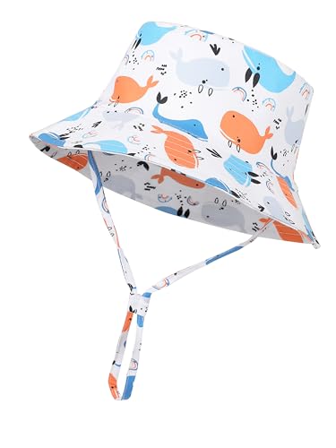 Baby Sun Hat Baby Bucket Hat Toddler Summer Hats UPF 50+ Protective Bucket hat Kids Beach Hats for Baby Boy Girl
