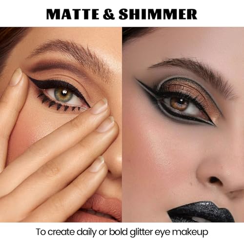 Set de 6 delineadores gel mate y metálico, tonos marrón y negro miniatura 6