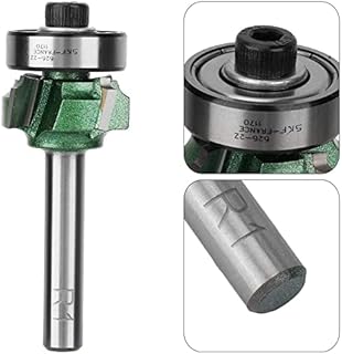 FTVOGUE Edge Trimmer Router Bit R1/R2/R3 Woodworking Milling Cutter 4 Teeth Trimming Cutter for Woodworking Engraving Machine(1/4 * R1)