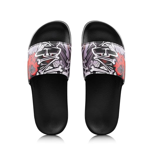 Image of ARVAN Mens Multicolour Graphic EVA Sliders | Lightweight Slip-On Slippers with Cushioned Sole | Casual Open-Toe Slides