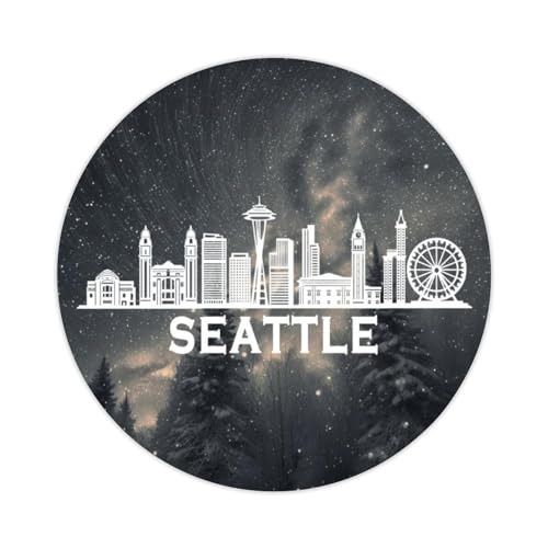 Zyadsinoudor America Seattle Skyline Laptop Stickers 50 Pieces Vacation Momento