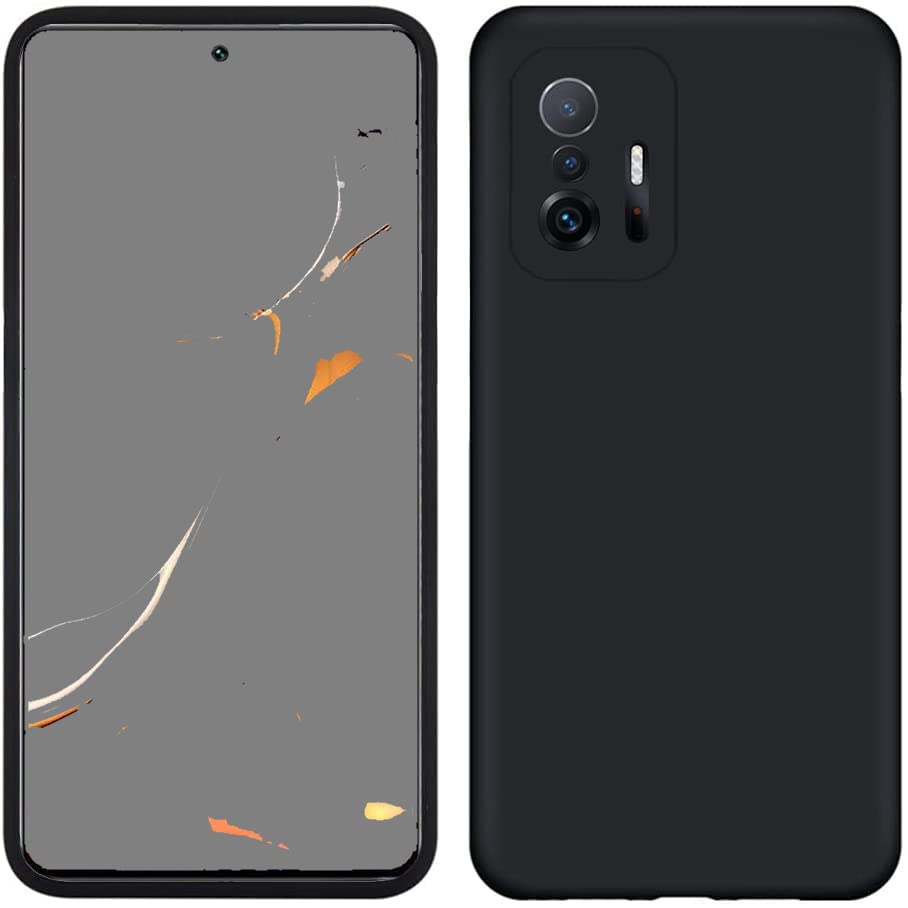 Cover Per Xiaomi Mi 11T / 11T Pro 5G - Custodia Posteriore In Vetro Temperato 9H Con Bordo TPU, Design Sfumato (Modello 2)