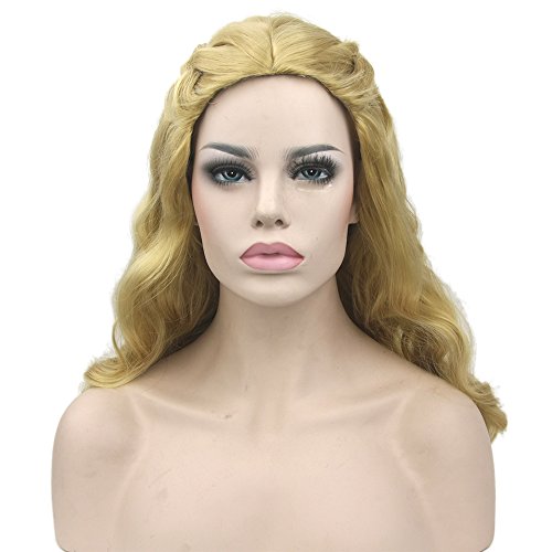 IMISSU Cartoon Characters Long Curly Cosplay Wig Party Costume Wigs for Halloween & Christmas (Yellow) - Image 3