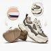 BEAU TODAY Chunky Sneakers for Women, Womens Fashion Sneakers, Lace Up Platform Comfortable Leather Casual Dad Shoes Beige Brown US 5.5