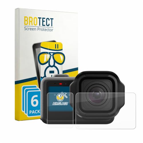 BROTECT Protector Pantalla Cristal para GoPro Mission 1 Pro Protector Vidrio (6 Unidades) - [Dureza 9H, Anti-Arañazos]